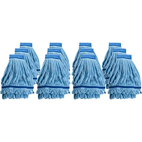 Genuine Joe GJO47540 Blue Microfiber Mophead Refill Pack of 12