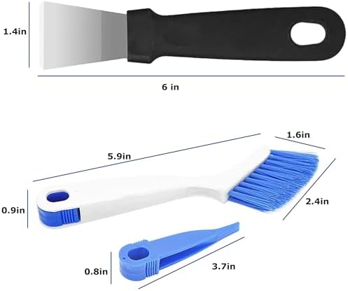 12Pcs Cleaning Brush Set with Scraper and Corner Tools