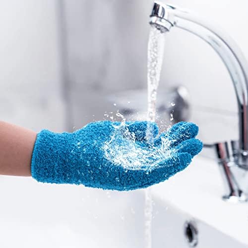 Grevosea 2 Pairs Microfiber Cleaning Gloves