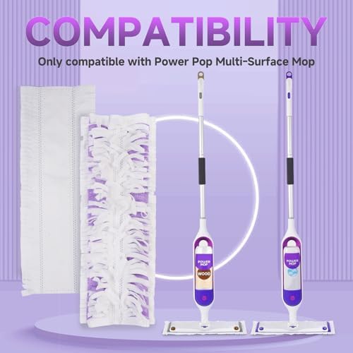WENGROU Power Mop Refills 30 Count Multi-Surface Pads