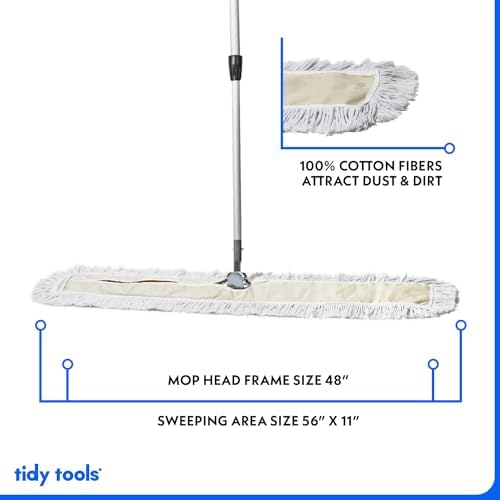 Commercial Dust Mop - 48 Inch Floor Sweeper for Hardwood