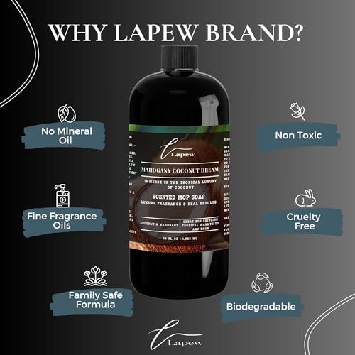 Lapew Mahogany Coconut Dream Bundle - Carpet Deodorizer Scented Mop Set