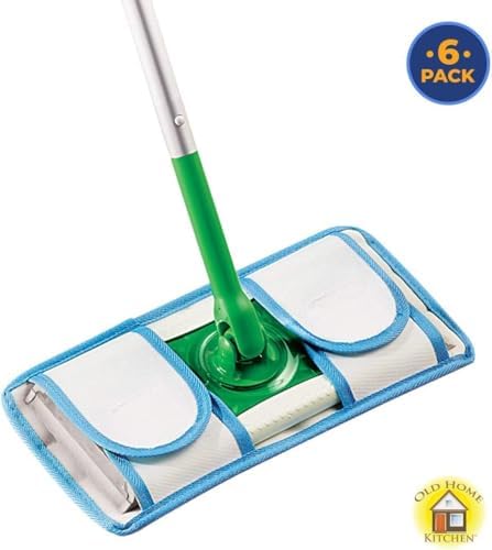 Old Home Kitchen Microfiber Reusable Mop Pads 6 Pack