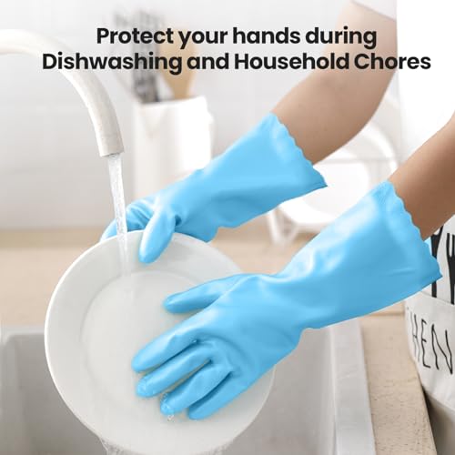KAQ Reusable Rubber Gloves for Dishwashing and Cleaning 1