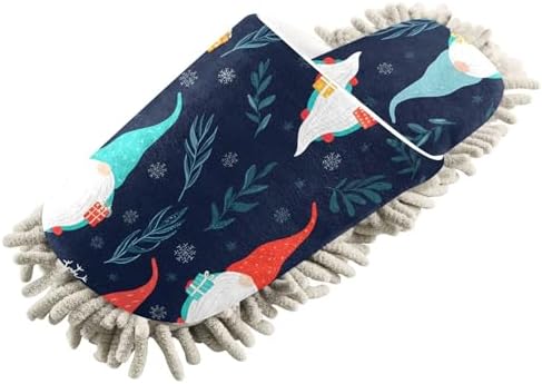 Burbuja Scandinavian Christmas Gnome Mop Slippers for Home Cleaning