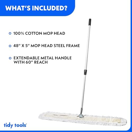 Commercial Dust Mop - 48 Inch Floor Sweeper for Hardwood