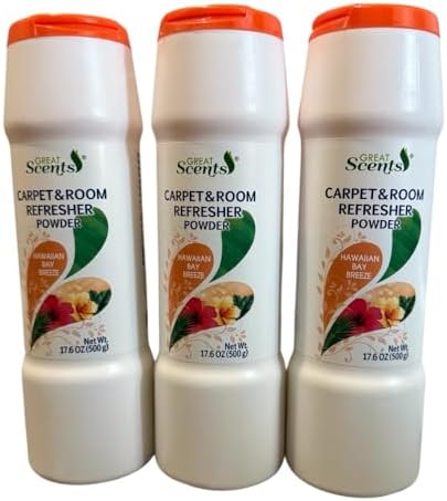 Great Scents Hawaiian Bay Breeze Carpet Refresher Powder 176 oz x 3 Pack