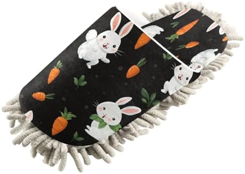 Bulletgxll Cartoon White Rabbit Cleaning Slippers - M