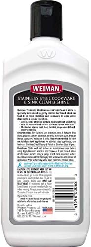 Weiman Stainless Steel Cleaner with Microfiber Cloth - 8 Ounce 1
