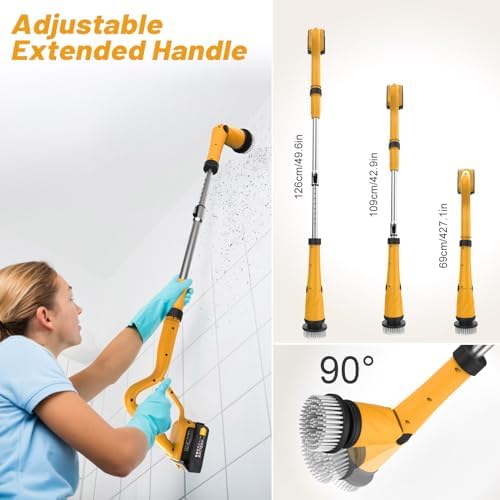 Qimedo Q2 Pro 1500 RPM Electric Spin Scrubber with 2 Batteries