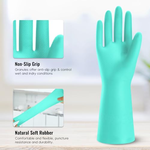 KAQ Reusable Non-Slip Rubber Kitchen Gloves