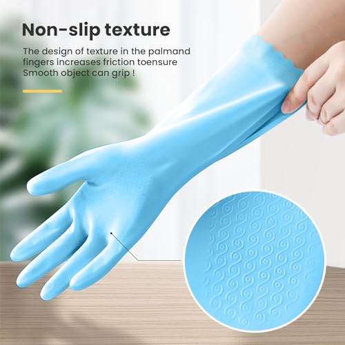 KAQ Reusable Rubber Gloves for Dishwashing and Cleaning 1