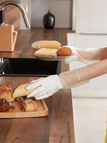 LANON 3 Pairs Skin-Friendly Cleaning Gloves Non-Slip Reusable Medium