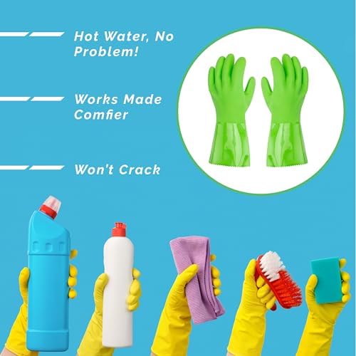 Kitchen-Star Ultimate Rubber PVC Gloves with Cotton Lining