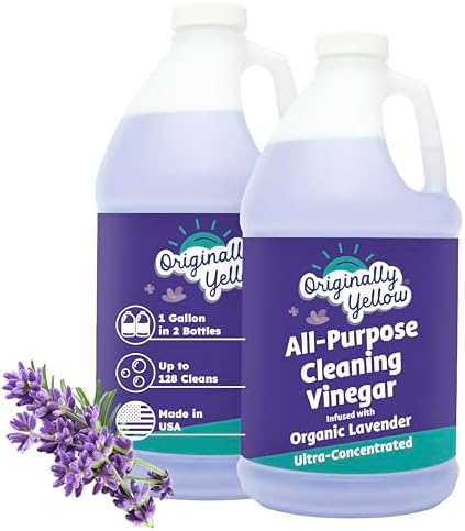 Originally Yellow Lavender Vinegar Cleaner 1 Gallon in 2 Bottles