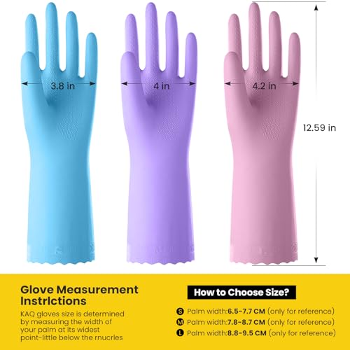 KAQ Reusable Rubber Gloves for Dishwashing and Cleaning 1