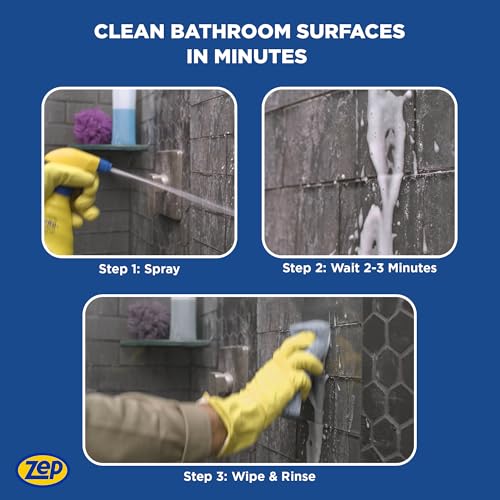 Zep Foaming Tub Tile Cleaner - 32 oz Case of 4 No Scrub