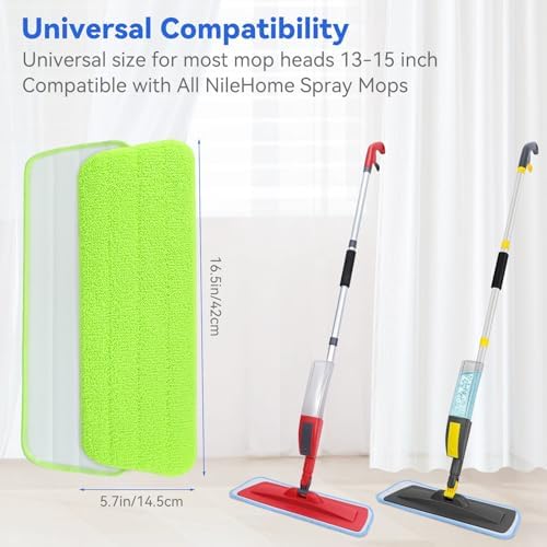 165 Inch Microfiber Mop Pads - 10 Pack Universal Replacement for Spray Mop