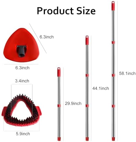 HiBaBy Spin Mop Replacement Heads with Handle Set