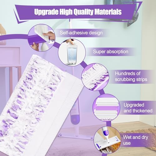 32 Count Swiffer PowerMop Replacement Mop Pads Refills for Multi-Surface Cleaning