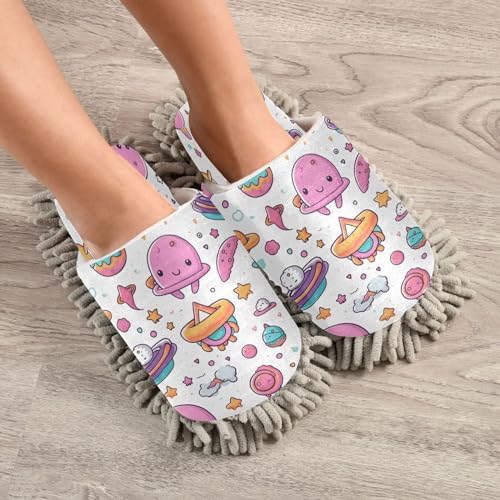 Bulletgxll Cute Sea Creatures Cleaning Slippers for Men Women