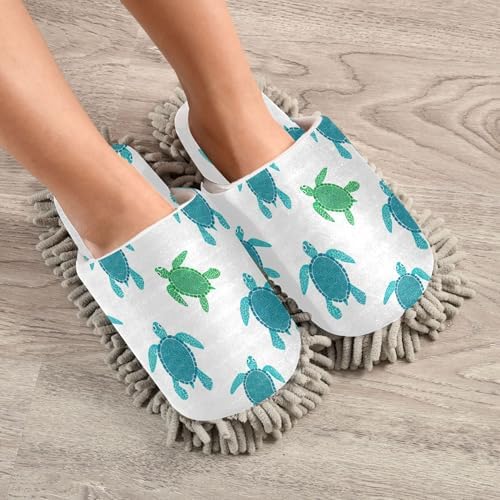 Burbuja Turtles Mop Slippers for Home Kitchen Cleaning