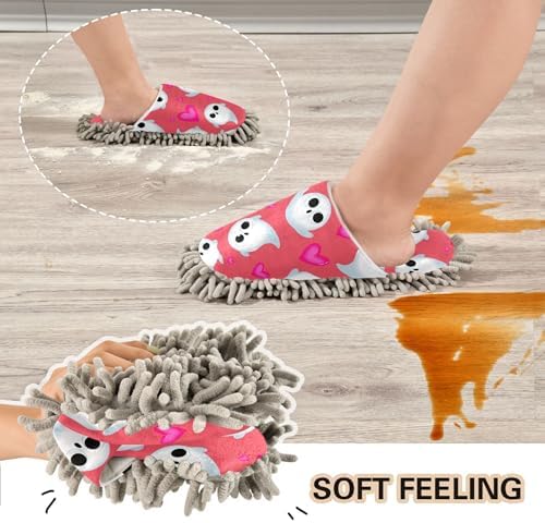 Burbuja Cartoon Ghosts Mop Slippers for Home Use