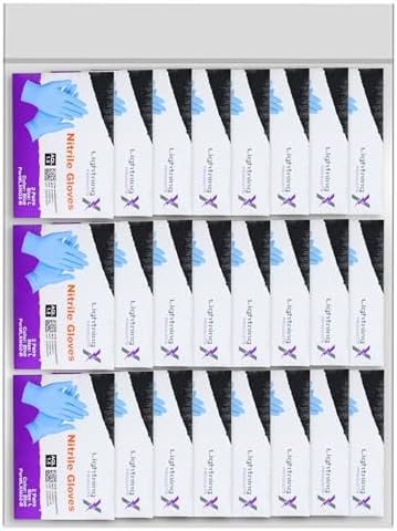 Lightning X Blue Nitrile Gloves Large 100 Gloves 25 Carded Packs