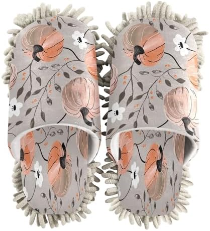 Zhirexin Mop Slippers for Men Women Soft Comfortable Cleaning Shoes