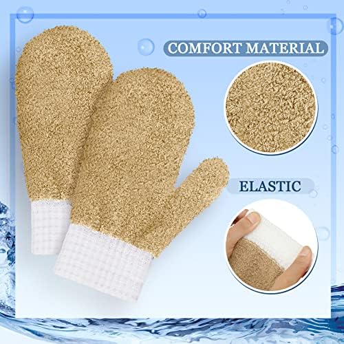BBTO 3 Pairs Microfiber Dusting Mitts No Scratch Reusable