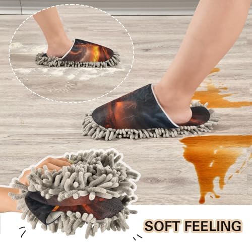 FLildon Microfiber Mop Slippers for Men Women Size L