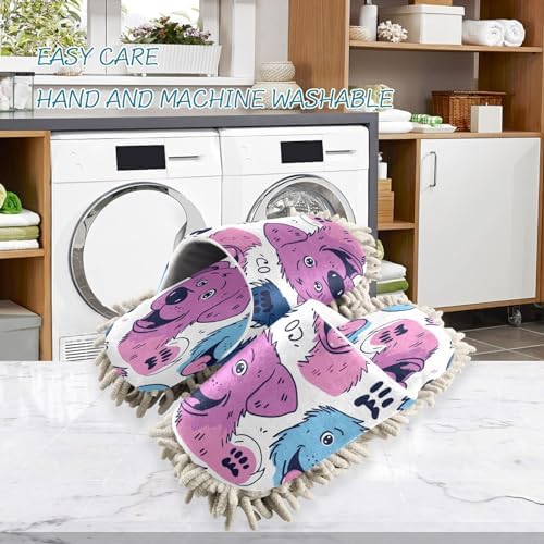 Bulletgxll Cartoon Dogs Mopping Slippers - M