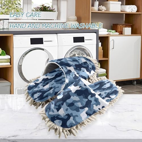 Zhirexin Blue Mopping Slippers for Home Cleaning