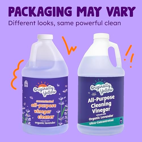 Originally Yellow Lavender Vinegar Cleaner 1 Gallon in 2 Bottles