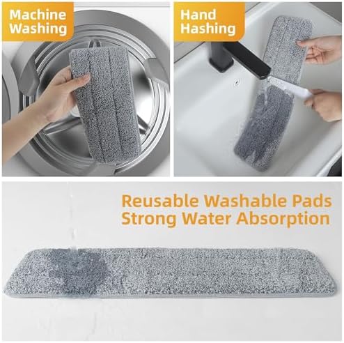 LJGG 236 Microfiber Floor Mop with 4 Washable Pads