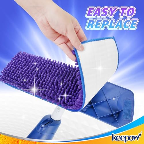 KEEPOW Microfiber Cleaning Pad 18 Inch 44 Pack Washable Reusable