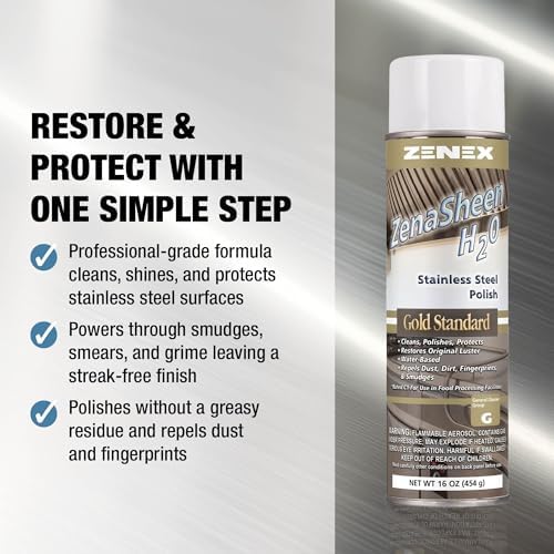Zenex ZenaSheen H20 Polish - 16 oz 2 Pack Stainless Steel Cleaner