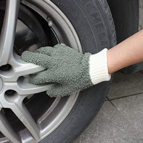 MIG4U Reusable Microfiber Dusting Gloves 2 Pairs