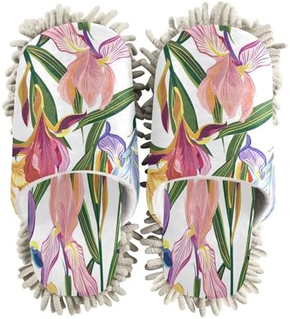 Zhirexin Colorful Flowers Microfiber Mop Slippers 1