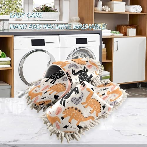 Bulletgxll Colorful Dinosaurs Cleaning Slippers L