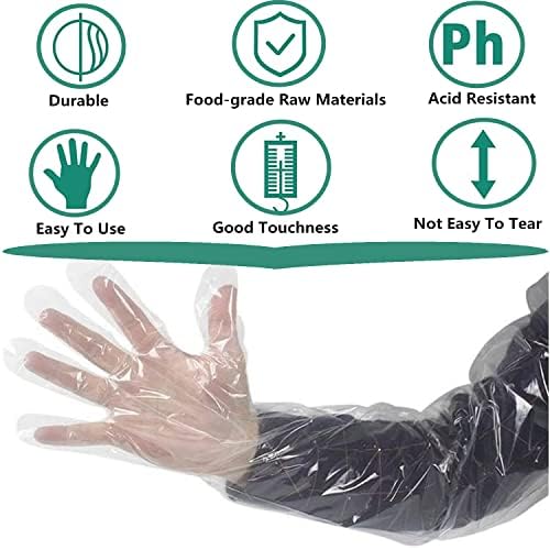 50PCS Extra Long Disposable Cleaning Gloves