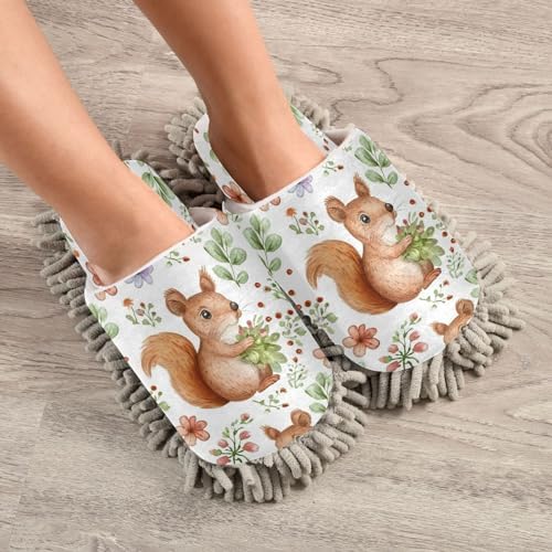 Zhirexin Comfortable Cleaning Slippers with Microfiber Mop Pads