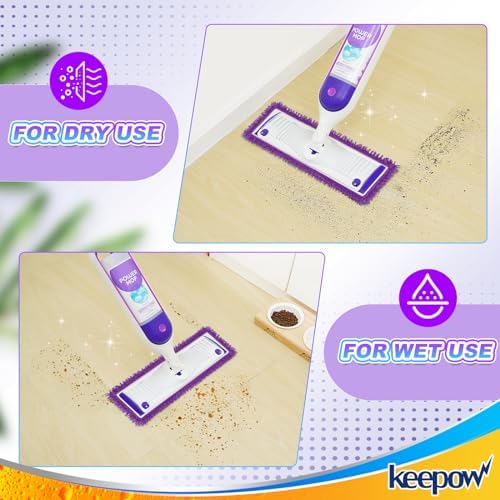 KEEPOW 10 Pack Microfiber Mop Refills