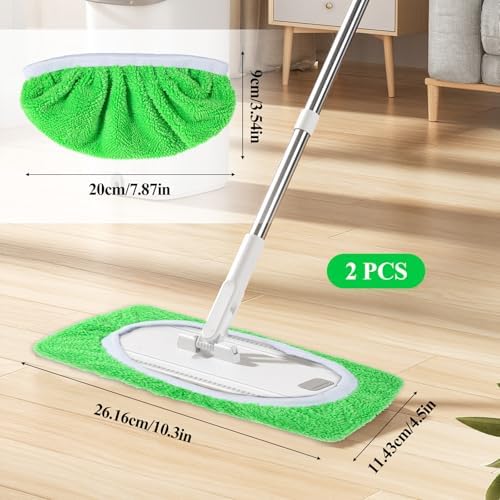 2 Pack Reusable Swiffer Mop Pads - Washable Durable 1