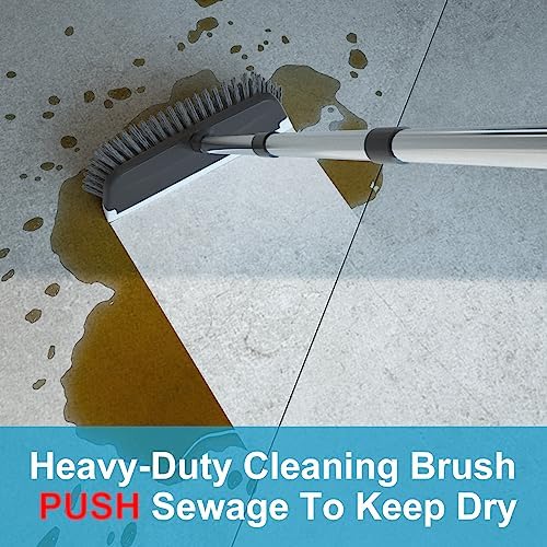 ITTAR 2-in-1 Scrub Brush with 53 Long Handle - Black