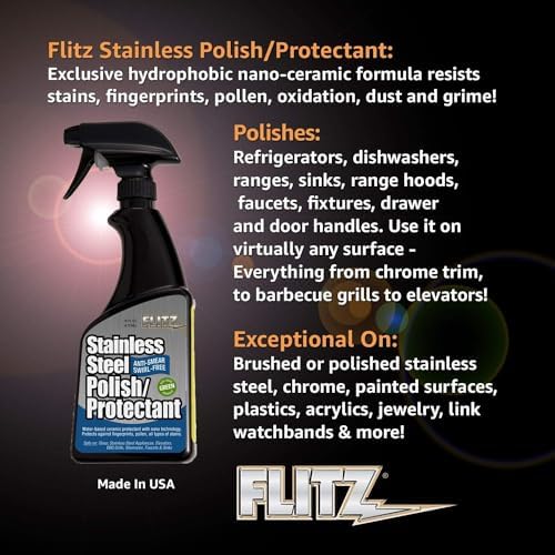 Flitz Stainless Steel Polish Protectant - 16oz USA-Made