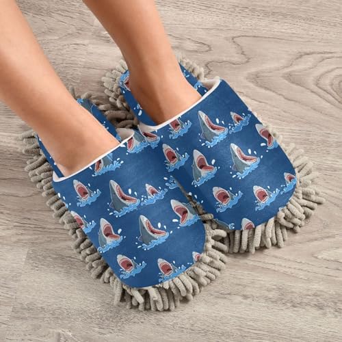 Burbuja Cartoon Sharks Cleaning Slippers for Home Kitchen