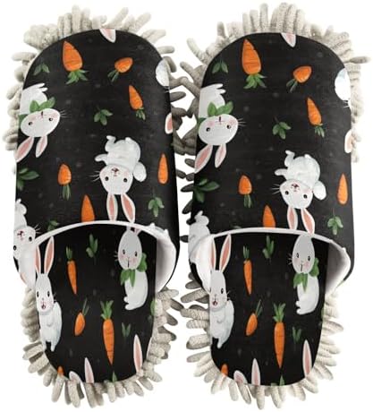 Bulletgxll Cartoon White Rabbit Cleaning Slippers - M