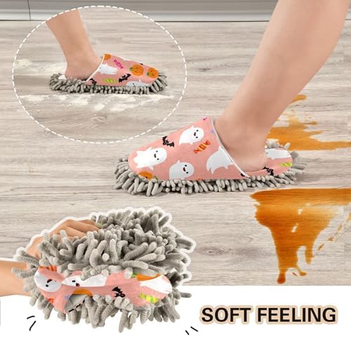 Burbuja Pumpkins Boo Mop Slippers for Women Men