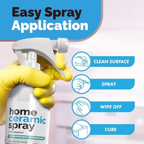Durabasics 12 Oz Ceramic Coating Spray Kit - Shine Seal Protect Kitchen Bath Surfaces